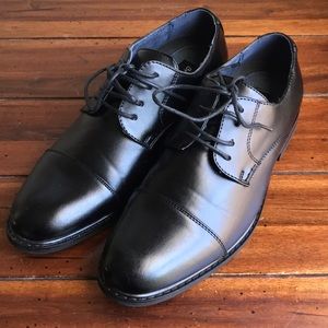 Black leather dress shoes men’s 6.5